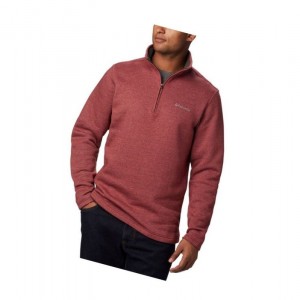 Columbia Great Hart Mountain III Half Zip Fleece Sweatshirt Erkek Kırmızı | 49827-UFSN