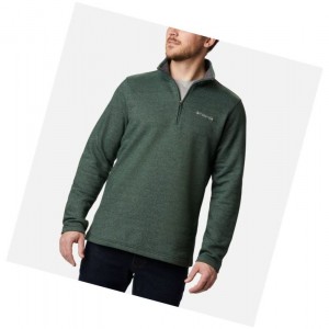 Columbia Great Hart Mountain III Half Zip Fleece Sweatshirt Erkek Yeşil | 86109-KENT