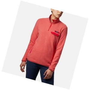 Columbia Harborside II Fleece Sweatshirt Kadın Kırmızı | 09813-IEMG