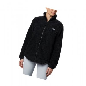 Columbia Harborside II Heavy Weight Fleece Full Zip Mont Kadın Siyah | 72418-EJFL