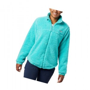 Columbia Harborside II Heavy Weight Fleece Full Zip Mont Kadın Mavi | 86754-AKEG
