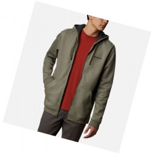 Columbia Hart Mountain?Full Zip Big Kapşonlu Erkek Gri Yeşil | 26153-XGAW