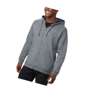 Columbia Hart Mountain?Full Zip Big Kapşonlu Erkek Gri | 03279-SLOZ