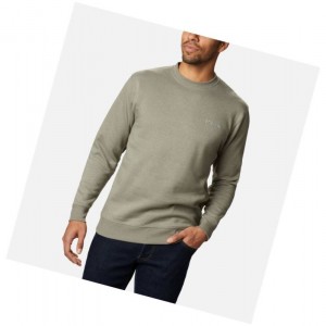 Columbia Hart Mountain II Crew Fleece Sweatshirt Erkek Gri Yeşil | 93742-TKVR