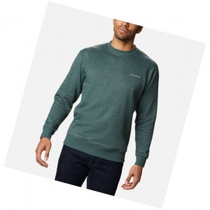 Columbia Hart Mountain II Crew Fleece Sweatshirt Erkek Yeşil | 24085-JHVK