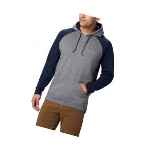 Columbia Hart Mountain II Fleece Kapşonlu Erkek Gri Lacivert | 71936-BIHP