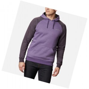 Columbia Hart Mountain II Fleece Kapşonlu Erkek Mor | 34801-CQMF