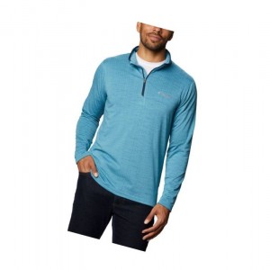 Columbia Hawkins Ave Half Zip Sweatshirt Erkek Lacivert | 68240-MNDW