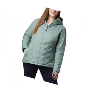 Columbia Heavenly Hooded Plus Size Mont Kadın Açık Yeşil | 58962-SMXH