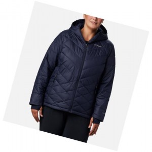 Columbia Heavenly Hooded Plus Size Mont Kadın Lacivert | 51630-RTJZ