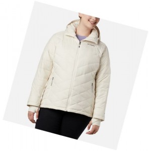 Columbia Heavenly Hooded Plus Size Mont Kadın Krema | 42096-EMOH