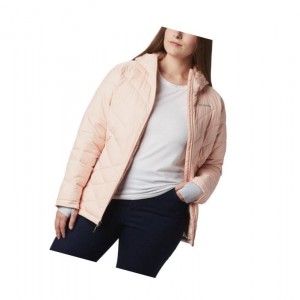 Columbia Heavenly Hooded Plus Size Mont Kadın Pembe | 97584-ATMU