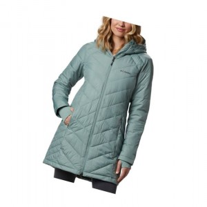Columbia Heavenly Long Hooded Mont Kadın Açık Yeşil | 76310-EQRD