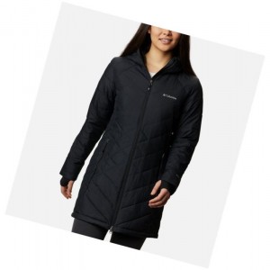Columbia Heavenly Long Hooded Mont Kadın Siyah | 96347-IGOU