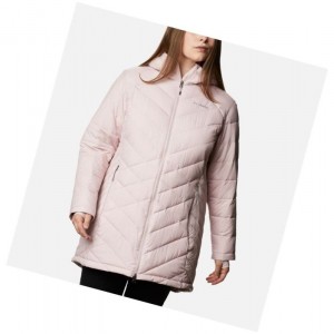 Columbia Heavenly Long Hooded Plus Size Mont Kadın Pembe | 27590-QSTI