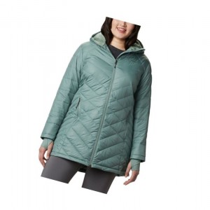 Columbia Heavenly Long Hooded Plus Size Mont Kadın Açık Yeşil | 21543-GYFQ