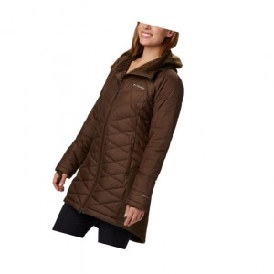 Columbia Heavenly Long Hybrid Mont Kadın Zeytin Yeşili | 18375-YHFJ