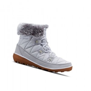 Columbia Heavenly Shorty Omni-Heat Bot Kadın Gri Beyaz | 52197-CAFQ