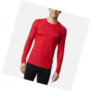 Columbia Heavyweight Stretch Long Sleeve Sweatshirt Erkek Mavi Kırmızı | 73612-IQVR