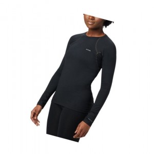 Columbia Heavyweight Stretch Long Sleeve Top Sweatshirt Kadın Siyah | 53029-EFRZ