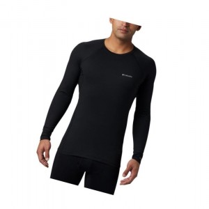 Columbia Heavyweight Stretch Long Sleeve Sweatshirt Erkek Siyah | 37284-BPGA