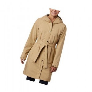 Columbia Here And There Long Trench Mont Kadın Kahverengi | 52781-RDOF