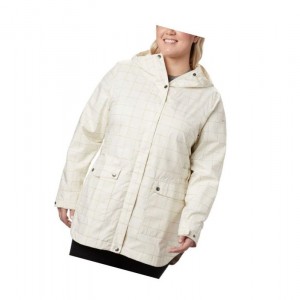Columbia Here And There Trench Plus Size Mont Kadın Krema | 03192-CZXR