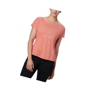 Columbia High Dune Short Sleeve Tişört Kadın Kırmızı | 47625-NGSC