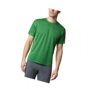 Columbia Irico Knit Short Sleeve Crew Tişört Erkek Yeşil | 12970-JMFN