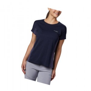 Columbia Irico Knit Short Sleeve Tişört Kadın Lacivert | 95032-CZMV