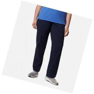 Columbia Just Right Straight Leg Pant Plus Size Pantolon Kadın Lacivert | 02473-XMQJ