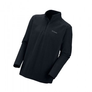 Columbia Klamath Range II Half Zip Fleece Tall Sweatshirt Erkek Siyah | 89503-TBMS