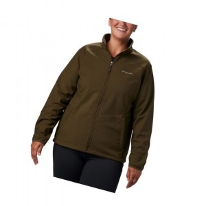 Columbia Kruser Ridge II Softshell Plus Size Mont Kadın Zeytin Yeşili | 63829-USDC
