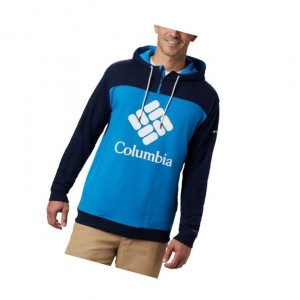 Columbia Lodge French Terry Kapşonlu Erkek Mavi Mavi Lacivert | 86095-TBLW
