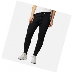 Columbia Lodge Knit Jogger Pantolon Kadın Siyah Beyaz | 42635-SNEG