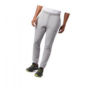 Columbia Logo Fleece Jogger Pantolon Erkek Gri | 32658-HIZJ