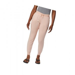 Columbia Logo French Terry Jogger Pantolon Kadın Pembe | 29863-BQJZ