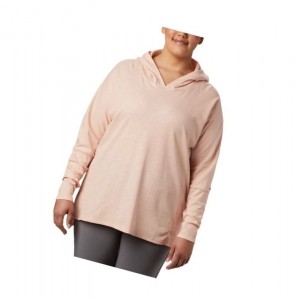 Columbia Longer Days Plus Size Kapşonlu Kadın Pembe | 12368-CMTO