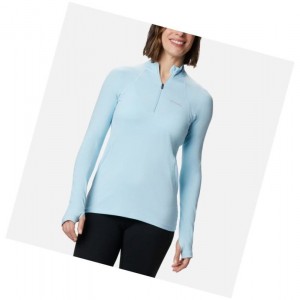 Columbia Midweight Stretch Baselayer Long Sleeve Half Zip Sweatshirt Kadın Mavi | 70651-HLFU