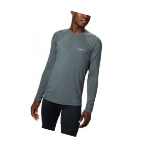 Columbia Midweight Stretch Baselayer Long Sleeve Big Sweatshirt Erkek Koyu Gri | 91528-USWK