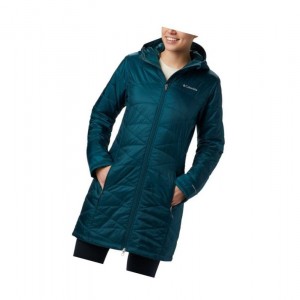 Columbia Mighty Lite Hooded Mont Kadın Mavi | 51027-QEGA