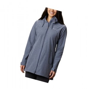 Columbia Miller Peak Long Softshell Mont Kadın Lacivert | 53401-IGYX
