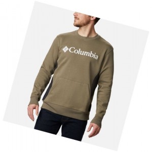 Columbia Minam River Crew Sweatshirt Erkek Gri Yeşil Siyah | 67910-MLKP