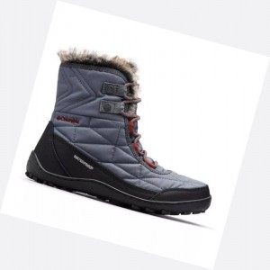 Columbia Minx Shorty III Kışlık Bot Kadın Koyu Gri Koyu Kırmızı | 63851-ZJLH