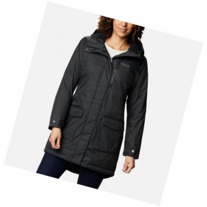Columbia Mountain City Long Mont Kadın Siyah | 23718-LCFH