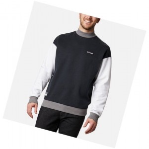 Columbia Mountain View Crew Sweatshirt Erkek Siyah Beyaz Gri | 69210-OKPS