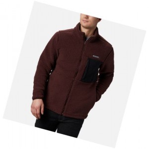 Columbia Mountainside Heavyweight Sherpa Fleece Mont Erkek Kırmızı Siyah | 36581-YDEM