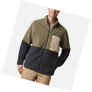Columbia Mountainside Heavyweight Sherpa Fleece Mont Erkek Gri Yeşil Haki | 24379-XEVR