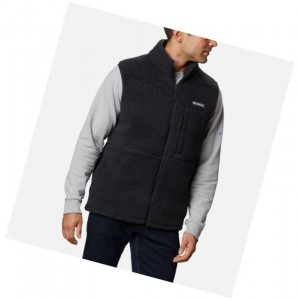 Columbia Mountainside Sherpa Fleece Yelek Erkek Siyah | 76041-HKJS