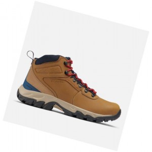 Columbia Newton Ridge Plus II Waterproof Wide Yürüyüş Botu Erkek Açık Kahverengi Kırmızı | 72063-DTFB
